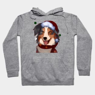 Cute Australian Shepherd Drawing Hoodie